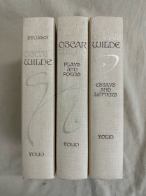 王尔德文集   三卷全套，The Works of Oscar Wilde：Essays and Letters，Stories，Plays and Poems， 内含诗集 随笔集 戏剧集 书信集 小说集 ，1993年出版，布面精装本，非常漂亮的版本，内含大量幅精美插图