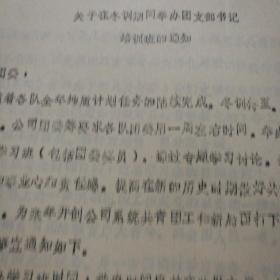 八十年代地质勘查单位共青团文件资料5份