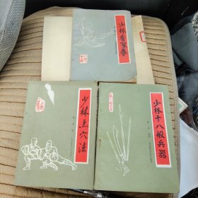 少林点穴法，少林十八般兵器 少林看家拳(3本合售)