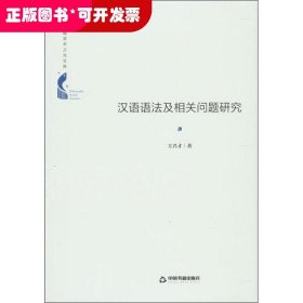汉语语法及相关问题研究