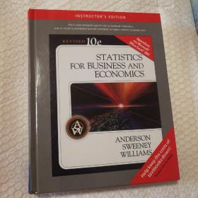 Instructor's Edition  Statistics for Business and Economics Revised 10 edition 【教师版 修订第10版。封底底边一处磕碰伤。一页折角。内页干净无勾画无破损无污渍不缺页不掉页。仔细看图】