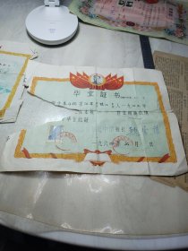 1964年<镇江市跃进中学>毕业证书