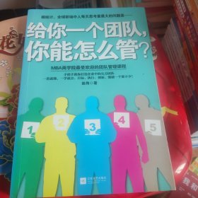 给你一个团队，你能怎么管？