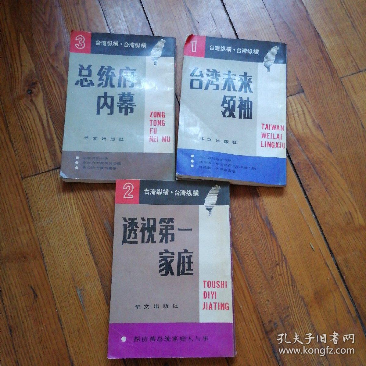 台湾纵横1、2、3（台湾未来领袖、透视第一家庭、总统府内幕）3本合售