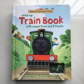 Wind-up Train Book (Board Book)火车玩具书 Train Book扭动发条玩具书 小火车 轨道书 精装大开本