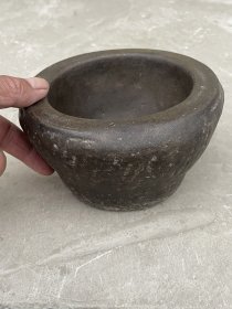 老青石石臼，蒜碗，包浆浑厚，端庄优雅！