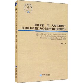 媒体监督、第二大股东制衡对控股股东私利行为及企业价值的影响研究