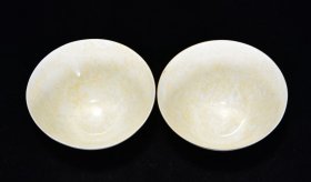 明成化斗彩蝶恋花纹斗笠碗4.5*9厘米