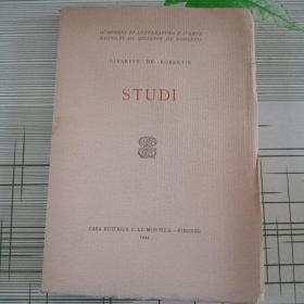 GIUSEPPE DE ROBERTIS

STUDI(意大利文)1944年限量编号毛边本