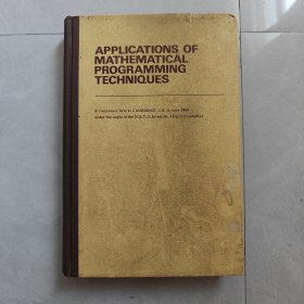 AOOLICATIONS OF MATHEMATICAL PROGRAMMING TECHNIQUES数学规划技术的应用（英文版）