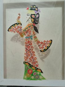 皮影手工精品皮影梅兰竹菊美女皮影之梅