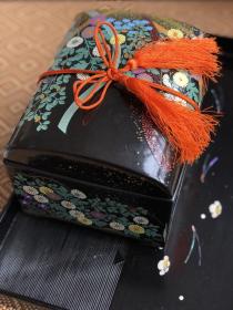 皇室御用｜日本九谷烧皇室菊花飘带首饰瓷盒