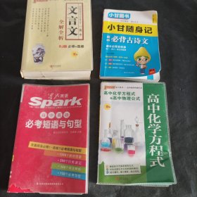 PASS绿卡掌中宝高中文言文全解全析（必修+选修 RJ版 /小甘随身记高中必背古诗文/ 高中物理公式 等 四本共售
