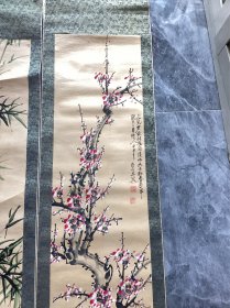 清雨点画作梅兰竹菊四条屏一组
