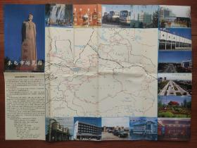 【旧地图】奎屯市游览图  4开  1994年4月1版1印