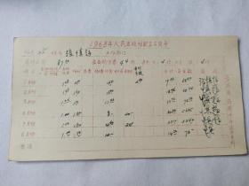 1968年人民出版社职工工资卡:著名编辑张慎超,1到6月份工资,其中张慎超签字六处,