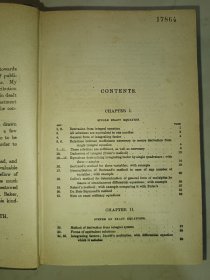 Theory of Differential Equations (微分方程论)(全三册)(目录见图)(作者：著名数学家Andrew Russell Forsyth)