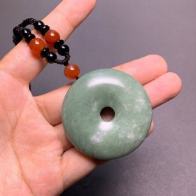 送证书礼盒 贵州翠飘花平安扣项链男女款玉坠玉石护身礼物