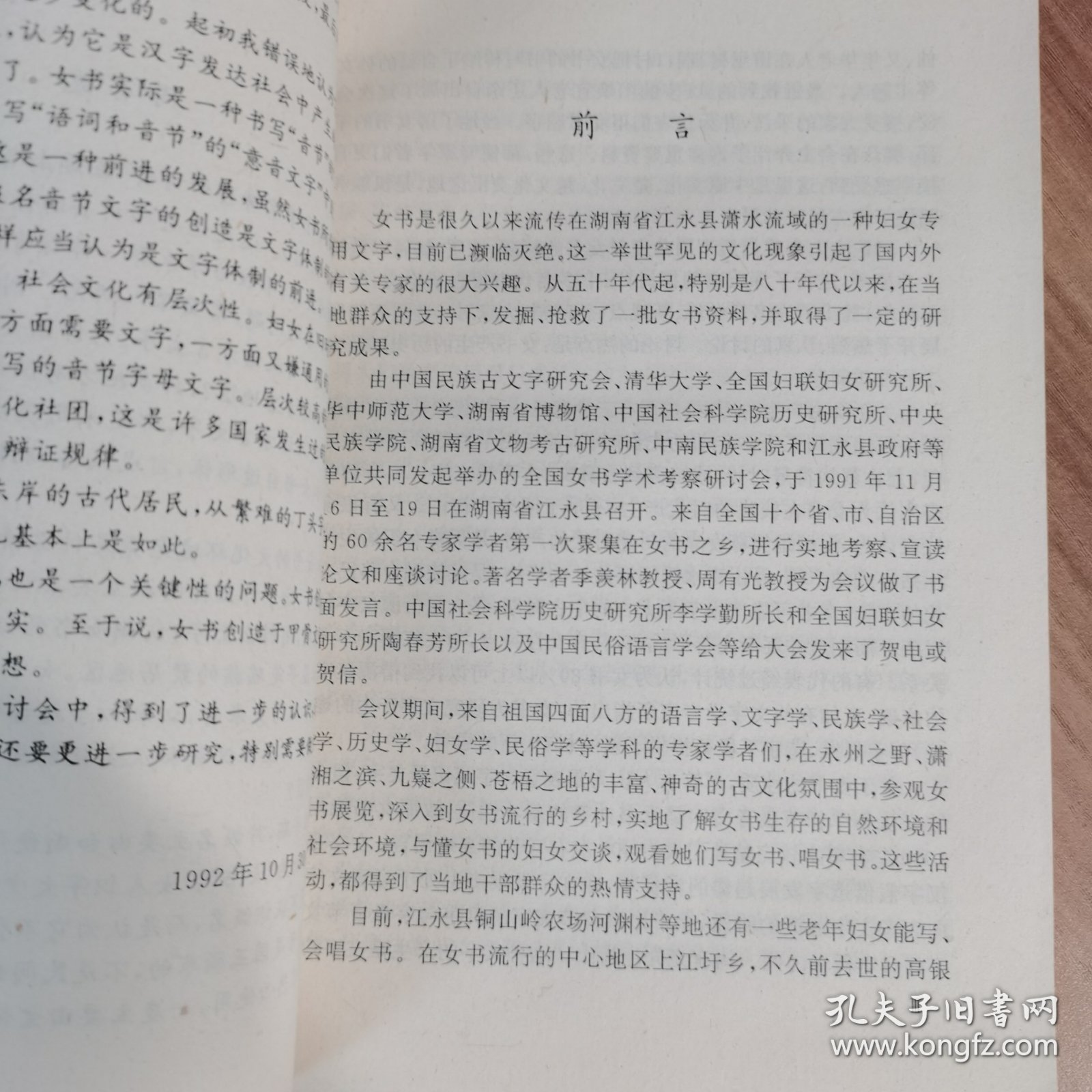 奇特的女书:全国女书学术考察研讨会论文集