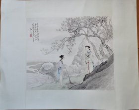 冯耘《仕女圖》作品一帧。