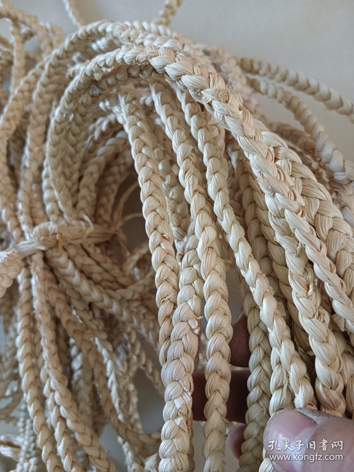 老玉米皮手编辫绳 七八十年代手编工艺品材料 一起价格