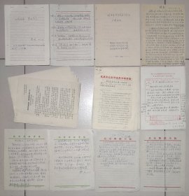 北京著名中医脑血管病专家-李漪-手稿、提案、多人签名、中国人民政治协商会议北京宣武区等多份资料一组