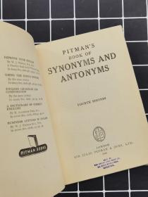 PITMAN'S BOOK OF SYNONYMS AND ANTONYMS
