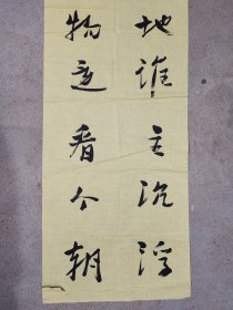 靳应涛书法:问苍茫大地谁主沉浮，数风流人物还看今朝(毛诗集联)。