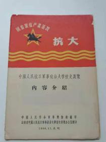 抗大  中国人民抗～～事～治大学校史展览，1966昆明，
49元。保真