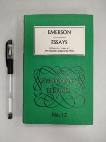 Everyman's Library No.12（人人文库，第12册）: EMERSON'S ESSAYS，《爱默生随笔》一册全，美品现货