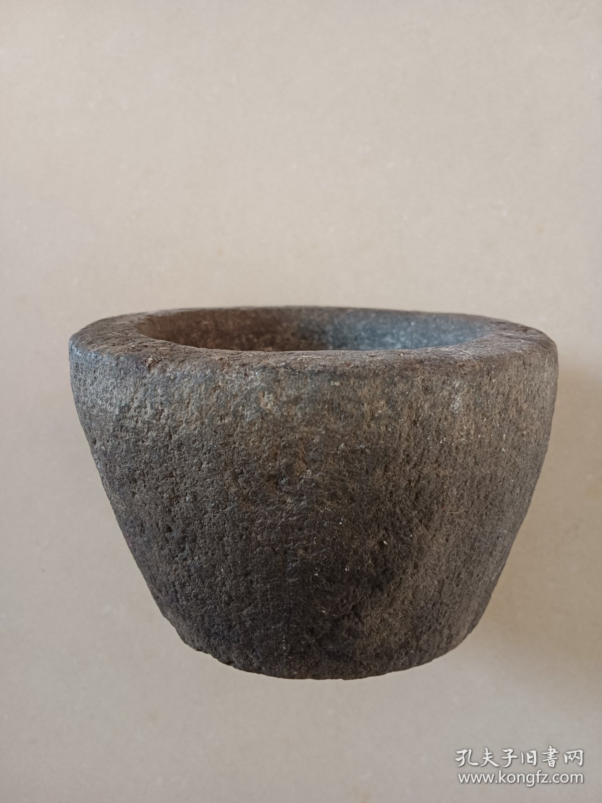 老青石石臼 没有石锤 养花摆件 外直径14内口径10，高9