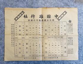 民国时期：中国旅行社沪杭甬铁路简明时刻表•杭州分站（上海、杭州、宁波铁路时刻表）