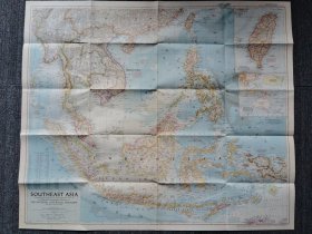National Geographic国家地理杂志地图系列之1955年9月 Southeast Asia 东南亚地图