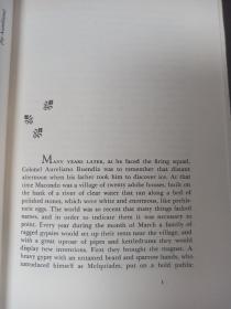 One hundred years of Solitude by Garbriel Garcia Marquez -- 马尔克斯《百年孤独》布面精装毛边本 1970年出版 缺书衣