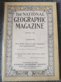 National Geographic August 1921 国家地理杂志1921年8月