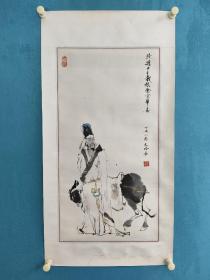 著名水墨戏曲人物画.中国舞台美术家协会理事-李文培先生精品人物画1幅。