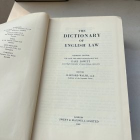 THE DICTIONARY OF ENGLISH LAW  16开精装本