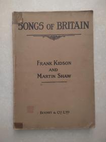 1913年音乐曲谱《SONGS OF BRITAIN》见图