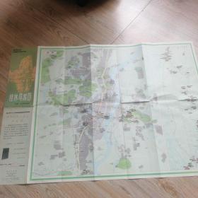 老地图广西桂林导游图1985年