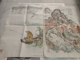 挂图小学语文江雪共2张