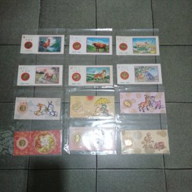 1993年-2004年第二轮12生肖上海造币厂纪念章邮卡一套