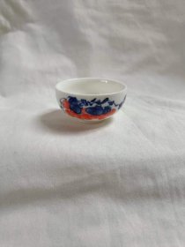青花陶瓷茶具釉下彩套装小茶杯品茗杯红果莲子茶杯容量60毫升