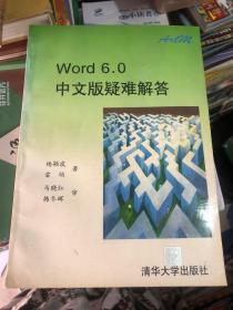 Word 6.0中文版疑难解答 正版