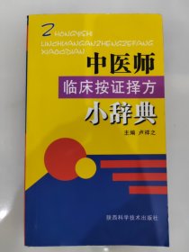 中医师临床按证择方小辞典
