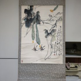 孙其峰先生参展花鸟图立轴。