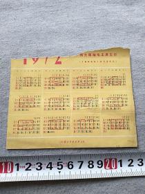 1972年年历（有毛主席生日字样）