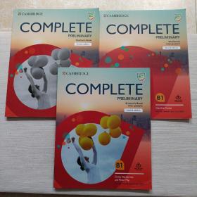 Complete Preliminary Teacher’s Book B1+students book  with answers +workbook with answers【3本合售】