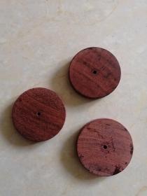 3个天然紫檀木雕平安扣挂件单个直径6厘米厚1厘米3个的价格