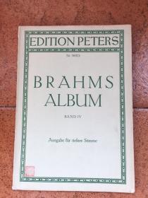 老曲谱/民国时期德国版(勃拉姆斯歌曲集*钢琴伴奏谱)BRAHMS ALBUM