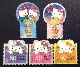 日本邮票信销，2012年，G59，HelloKitty 凯蒂猫，5
全